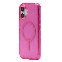 Zagg Funda Milan Snap Glitter con MagSafe para iPhone 16, Rosa 