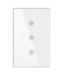 ZKTeco Interruptor de Luz Inteligente NG-S103, 3 Botones, Wi-Fi, Blanco 