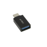 Acteck Adaptador USB-C Macho - USB-A 3.0 Hembra, Negro