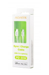 Adata Cable USB-C Macho - Lightning Macho, 1 Metro, Blanco