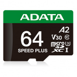 Memoria Flash Adata Speed Plus, 64GB MicroSDXC UHS-I Clase 10, con Adaptador