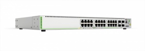 Switch Allied Telesis Gigabit Ethernet CentreCOM GS970M, 24 Puertos PoE 10/100/1000 + 4 Puertos SFP, 56Gbit/s, 16.000 Entradas - Administrable