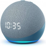 Amazon Echo Dot Asistente de Voz 4ta Generación con Reloj, Inalámbrico, WiFi, Bluetooth, Azul