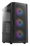 Gabinete Antec AX20 Elite con Ventana RGB, Midi-Tower, ATX/Micro-ATX/ITX, USB 3.0/2.0, sin Fuente, 4 Ventiladores RGB Instalados, Negro