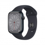Apple Watch Series 8 GPS, Caja de Aluminio Color Azul Medianoche de 41mm, Correa Deportiva Azul Medianoche