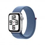 Apple Watch SE 2 GPS, Caja de Aluminio Color Plata de 40mm, Correa Deportiva Color Azul