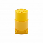 Arrow Hart Conector de Vinyl 4228-BOX, 20A, 125V, Amarillo