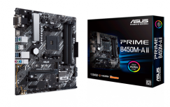 Tarjeta Madre ASUS Micro ATX PRIME B450M-A II, S-AM4, AMD B450, HDMI, 128GB DDR4 para AMD ― Requiere Actualización de BIOS para Ryzen Serie 5000