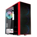 Gabinete Gamer Balam Rush LHYTOS GSX1000 con Ventana RGB, Tower, ATX/EATX/Micro ATX/Mini-ITX, USB 2.0/3.2, sin Fuente, Negro/Rojo