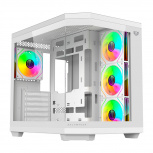 Gabinete Balam Rush Tank Super 9600 TB con Ventana RGB, Midi-Tower, ATX/Micro-ATX/ITX, USB 3.0/2.0, sin Fuente, 4 Ventiladores Instalados, Blanco