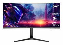 Monitor Gamer Curvo Balam Rush Extreme Earth MGX34C LED 34", 3440x1440 Ultra Wide Quad HD, FreeSync, 144Hz, HDMI/DisplayPort, Negro 