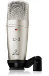 Behringer Micrófono Condensador C-3, Alámbrico, XLR, 48V, 350 Ohmios