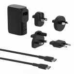 Belkin Cargador de Pared BoostCharge, 3A, 1x USB-C, 1x USB-A, Negro ― incluye Cable USB C - USB C