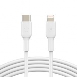 Belkin Cable de Carga Certificado MFi BOOST↑CHARGE USB C Macho - Lightning Macho, 1 Metro, Blanco, para iPad/iPhone/iPod