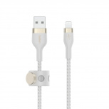 Belkin Cable de Carga BoostCharge Pro Flex USB A Macho - Lightning Macho, 1 Metro, Blanco, para iPad/iPhone/iPod