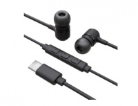 Bonn Audífonos Intrauriculares con Micrófono 60516, Alámbrico, 1 Metro, USB-C, Negro