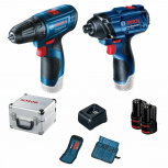 Bosch Taladro de Batería 06019G80G3, Inalámbrico, Reversible, 3/8