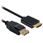 BRobotix Cable DisplayPort 1.2 Macho - HDMI 1.4 Macho, 4K, 1.8 Metros, Negro