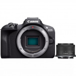 Cámara Reflex Canon Mirrorless EOS R100 RF-S, APS-C, 24.1MP, Lente 18-45mm RF