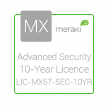 Cisco Meraki Licencia de Seguridad Avanzada y Soporte, 1 Licencia, 10 Años, para MX67