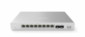 Switch Cisco Meraki Gigabit Ethernet MS120-8FP, 8 Puertos PoE 1GbE + 2 Puertos 1GbE SFP, Full PoE 124W, 20 Gbit/s, 16.000 Entradas - Administrable ― Requiere trámite de NOM, causando tiempo de entrega extendido