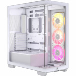 Gabinete Corsair Icue Link 3500X RGB, Midi-Tower, Mini-ITX/Micro-ATX/ATX/E-ATX, USB 3.2, sin Fuente, 3 Ventiladores RGB Instalados, Blanco