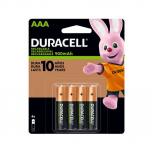 Duracell Pila Recargable AAA, 4 Piezas