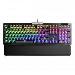 Teclado Gamer EVGA Z15 RGB Multi, Teclado Mecánico, Switch Kailh Speed Silver, Alámbrico, Negro (Español)