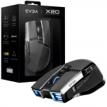 Mouse Gamer Ergonómico EVGA Óptico X20, Inalámbrico, Bluetooth/USB-A, 16.000DPI, Gris