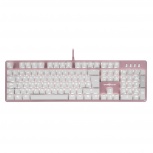 Teclado Gamer Game Factor KBG400-PK, Teclado Mecánico, Switch KRED Red, Alámbrico, Rosa, (Español)