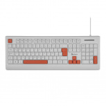 Teclado Getttech GGK-ESMWR-02-WH, Alámbrico, USB, Blanco (Español)