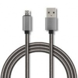 Ghia Cable USB Macho - Micro USB B, 1 Metro, Gris