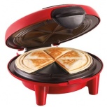 Hamilton Beach Quesadillera 25409, 6 Gofres Triángulos, Rojo