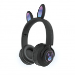 HyperGear Audífonos con Micrófono Bunny Tracks, Bluetooth, Inalámbrico, Micro-USB, Negro