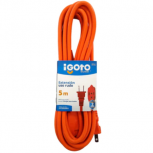 iGoto Extensión ER13-5NA, 3 Contactos, 125V, 5 Metros, Naranja