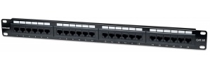 Intellinet Panel de Parcheo Cat5e, 24 Puertos RJ-45, 1U, Negro