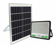 JWJ Reflector LED Solar JLRESOL-01, Luz Fría, 300W, 2000 Lúmenes, Negro/Blanco