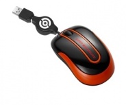 Mouse K-Mex Óptico MO-E033, Alámbrico, USB, 1000DPI, Negro/Naranja