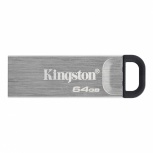 Memoria USB Kingston DataTraveler Kyson, 64GB, USB 3.2, Lectura 200MB/s, Plata