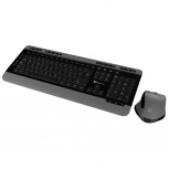 Kit de Teclado y Mouse Klip Xtreme Magnifik Wireless Duo, Inalámbrico, USB, Negro/Gris (Español)