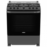 Mabe Estufa y Horno de Gas de 30" EMH7602JBS0, 6 Quemadores, Negro