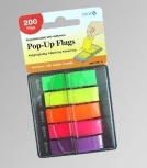 Mae Banderitas Pop-Up Flags con Despachador, 200 Hojas, 5 Colores