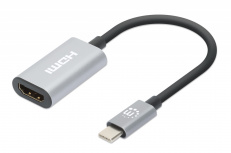 Manhattan Hub USB-C Macho, 1x HDMI, 5 Gbit/s, Gris