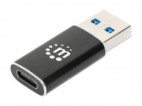 Manhattan Hub USB-A Macho, 1x USB-C, 5 Gbit/s, Negro