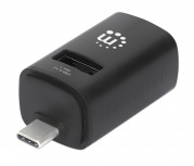 Manhattan Hub USB-C Macho, 1x USB-A 3.0, 2x USB-A 2.0, 5 Gbit/s, Negro