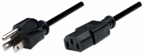 Manhattan Cable IEC 60320 C13 Macho - NEMA 5-15 Macho, 1.8 Metros, Negro