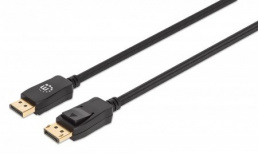 Manhattan Cable 353625 DisplayPort 1.4 Macho - DisplayPort 1.4 Macho, 8K, 60Hz, 3 Metros, Negro