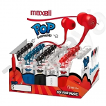 Maxell Audífonos Intrauriculares con Micrófono IN-POP, Alámbrico, Multicolor - 30 piezas