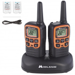 Midland Radios Portátiles de 2 Vías X-Talker T51VP3, 22 Canales, Negro/Naranja