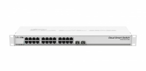 Switch MikroTik Gigabit Ethernet Cloud Smart, 24 Puertos 10/100/1000Mbps + 2 Puertos SFP+, Administrable